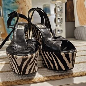 ZEBRA platform sandals Barneys